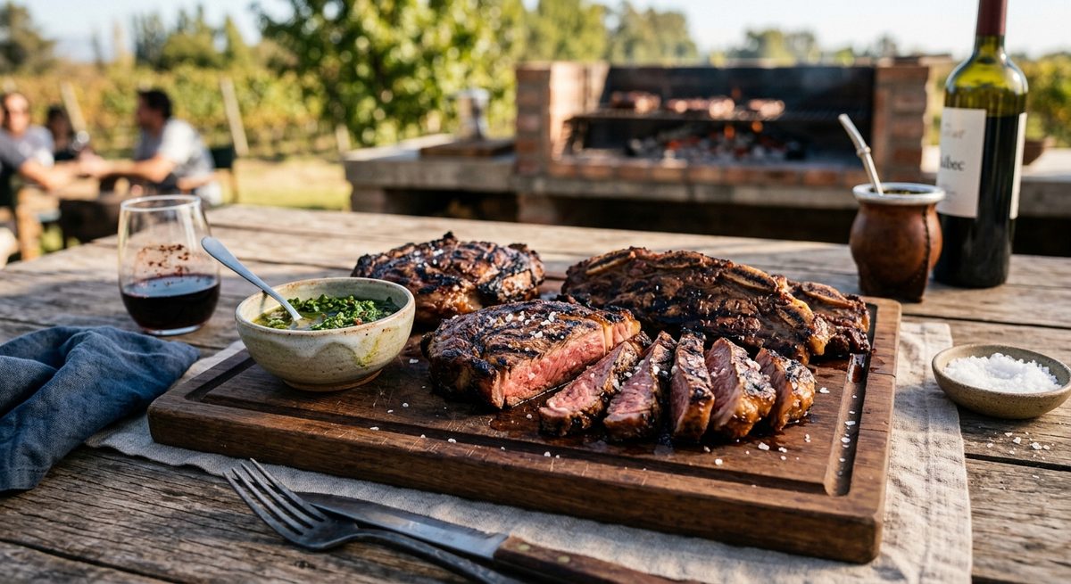 Argentinski asado roštilj s mesom