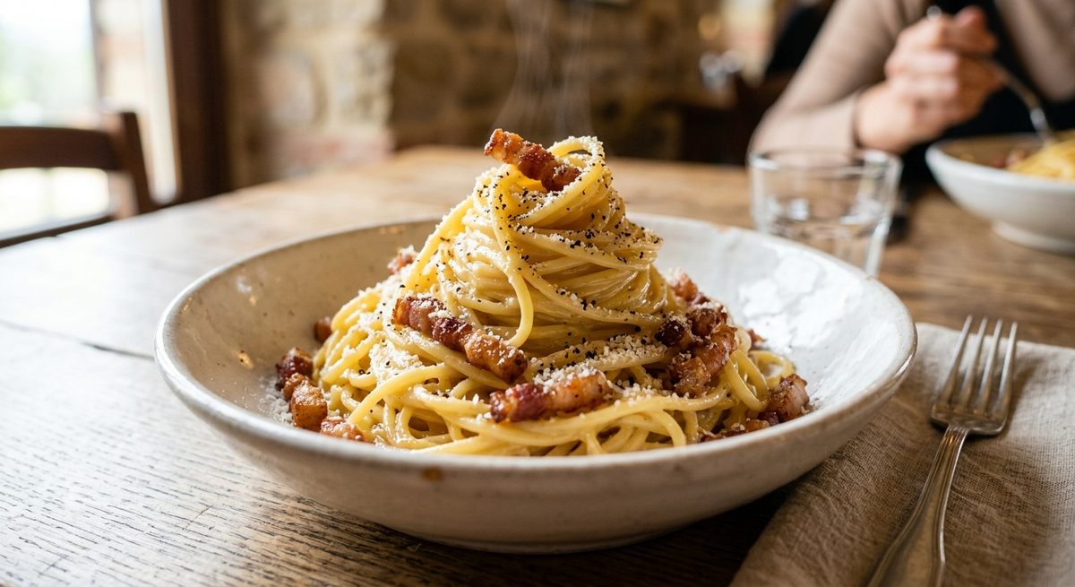 Spaghetti Carbonara s guanciale i jajima